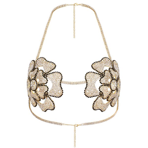 Diamond Flower Body Chain: Sexy Rhinestone Bra for Club & Beach - Image 5