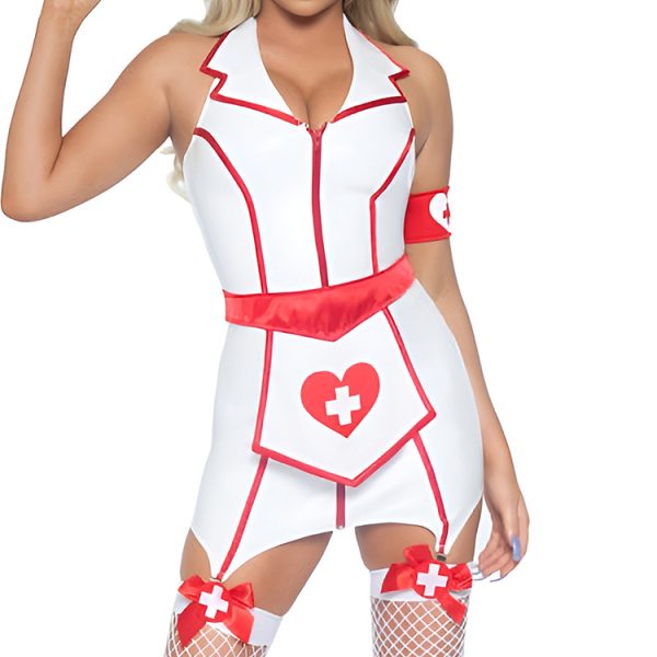 Sexy Halloween Nurse Costume Plus Size - Tempting Roleplay Outfit - Image 5
