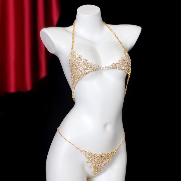 Rhinestone Body Chain Bra: Sexy Diamond Bikini Top for Women - Image 10