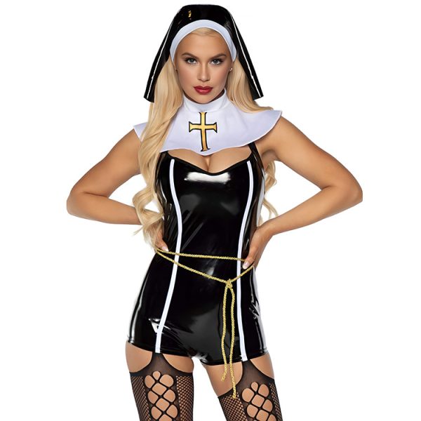 Sexy Nun Costume: Halloween Temptation for Women - Image 3