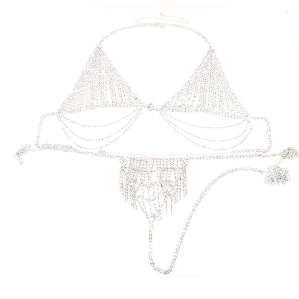 Rhinestone Tassel Body Chain: Sexy Bikini Bra Chest Jewelry - Image 6
