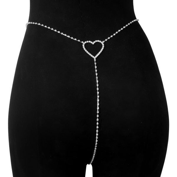 Rhinestone Love Waist Chain: Sexy Body Jewelry for Women - Image 7