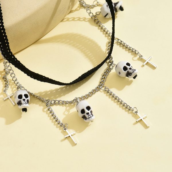 Skull Cross Pendant - Personalized Halloween Jewelry Leg Ring H0038 - Image 3