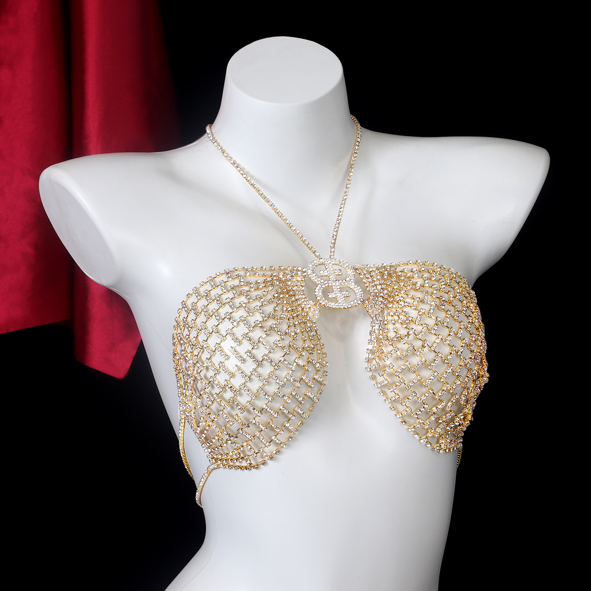 Rhinestone Body Chain Bra: Sexy Diamond Bikini Jewelry