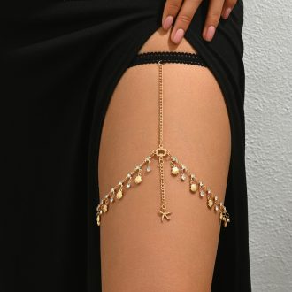 Hot Girl Beach Leg Chain: Shell Starfish Fashion Body Jewelry