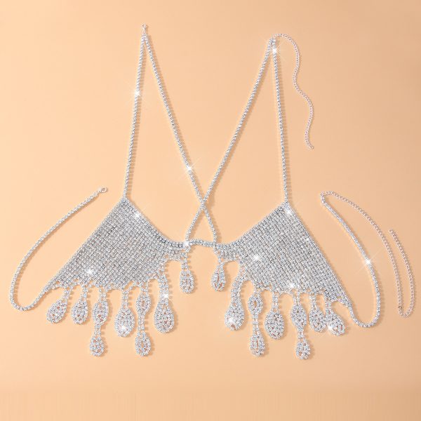 Diamond Body Chain Bikini: Sexy Rhinestone Thong Chest Jewelry - Image 3