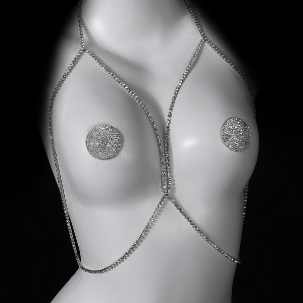 Sexy Rhinestone Body Chain: Personalized Chest Jewelry for Women - Image 2