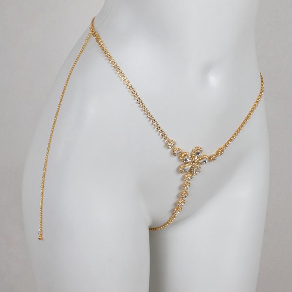 Rhinestone Body Chain: Sexy Yellow Diamond Waist Chain for Nightclub - Image 6