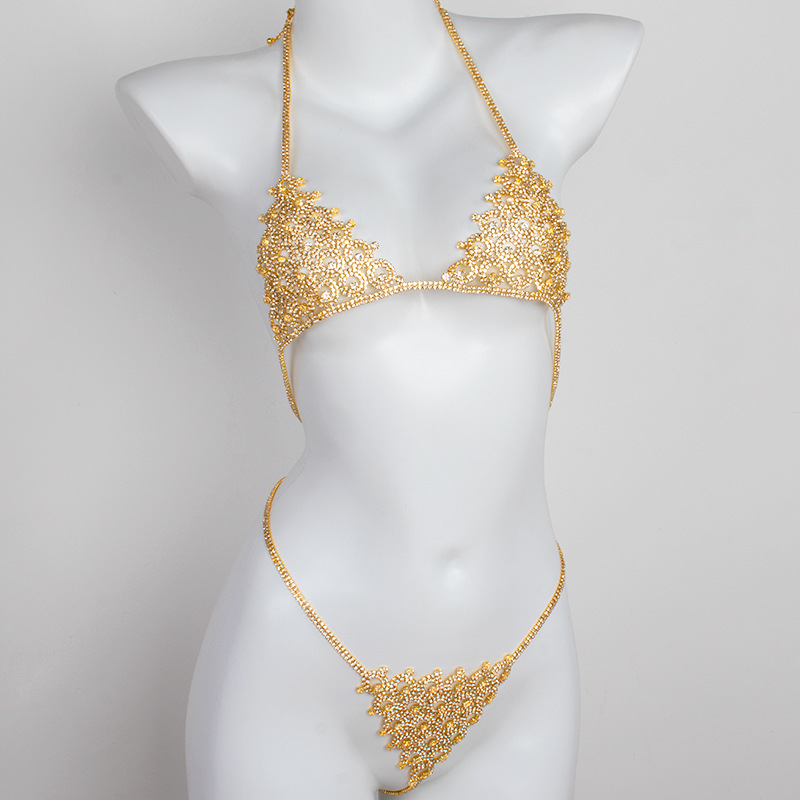 Rhinestone Body Chain Bra: Sexy Diamond Bikini Top for Women - Image 2