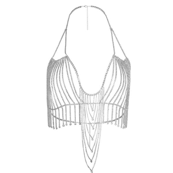 Diamond Tassel Body Chain: Rhinestone Bikini Breast Chain for Women - Image 5