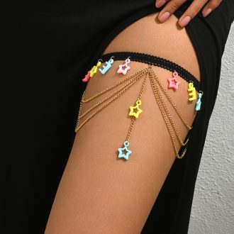 Dopamine Star Thigh Ring: Summer Hollow Chain Body Jewelry