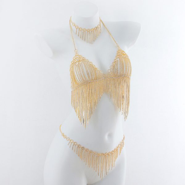 Diamond Tassel Body Chain: Luxury Nightclub Bikini Bra Necklace - Image 2