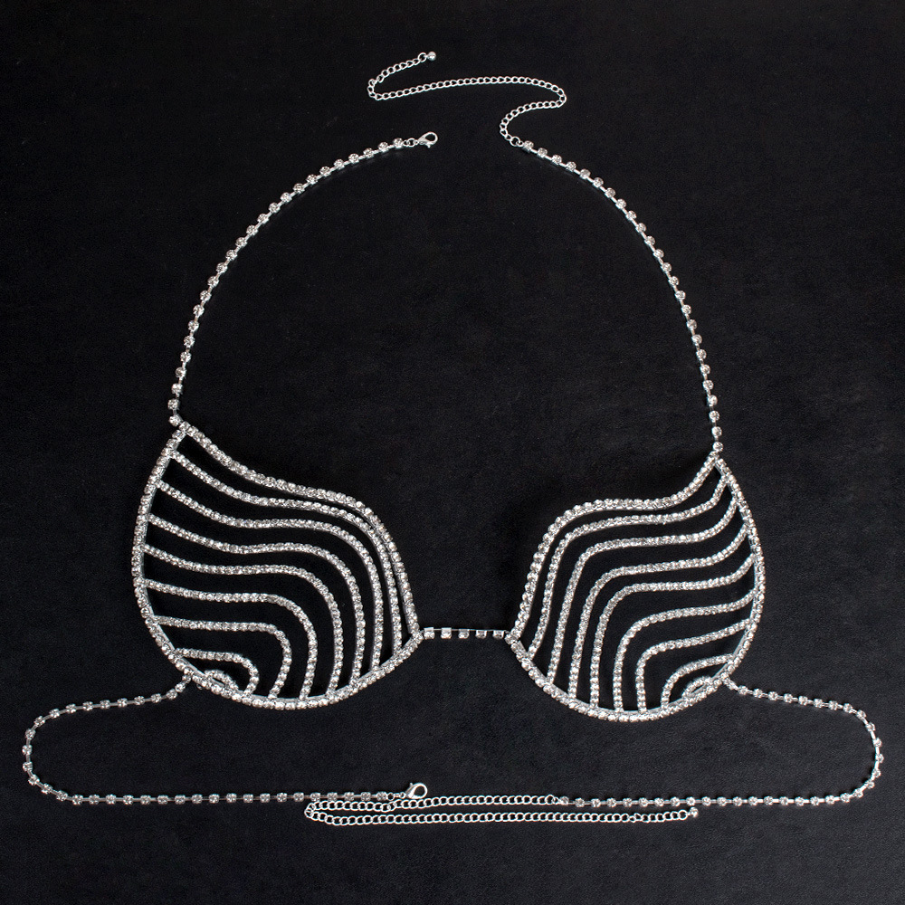 Rhinestone Body Chain Bra: Sexy Crystal Bikini Body Jewelry - Image 3
