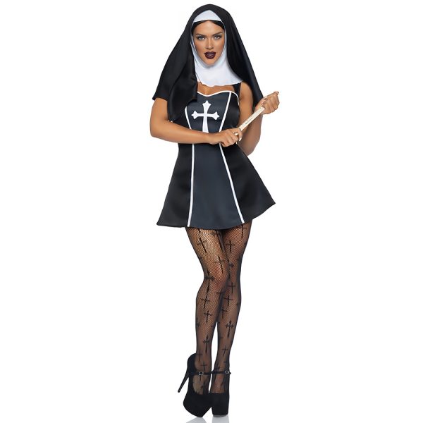 Sexy Nun Costume Halloween Cosplay - Temptation Dark Nun Uniform - Image 2