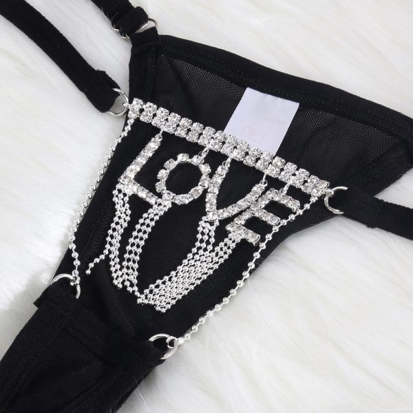 Diamond LOVE Body Chain: Sexy Waist & Thong Chain Jewelry - Image 3