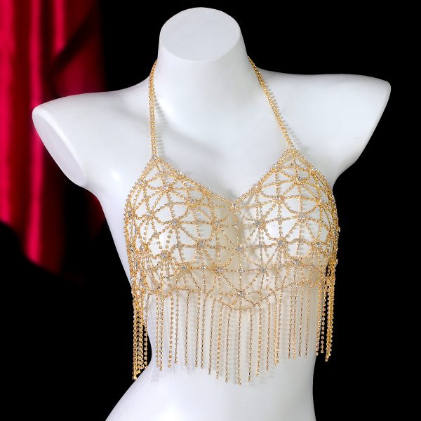 Diamond Tassel Body Chain: Sexy Rhinestone Chest Jewelry for Nightclub & Party - Image 2