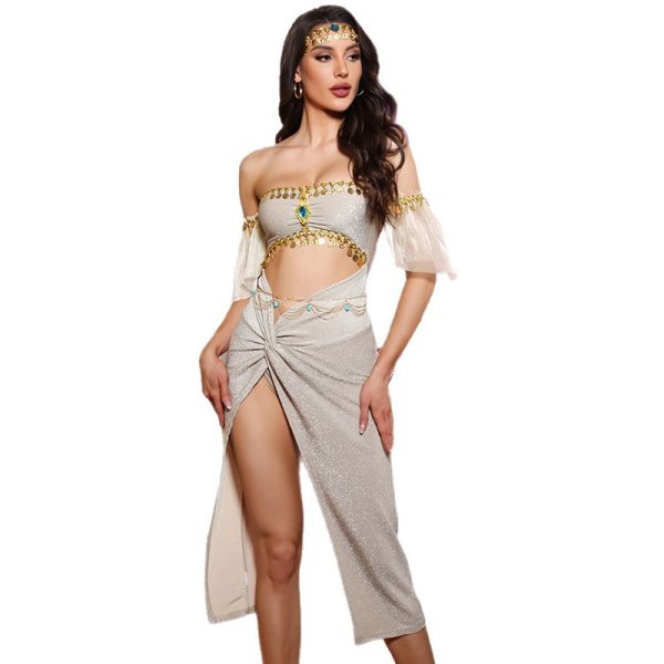 Cleopatra Goddess Dress: Strapless Long Sexy Nightclub Dance Dress - Image 5