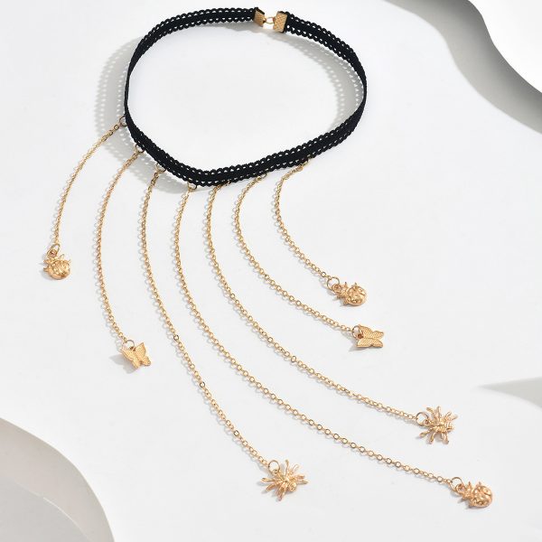 Boho Thigh Chain: Butterfly Spider Ladybug Tassel Pendant Body Jewelry - Image 3