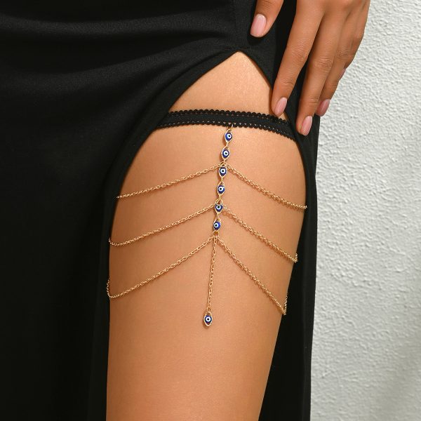 Devil's Eye Leg Chain: Sexy Niche Fashion Body Jewelry