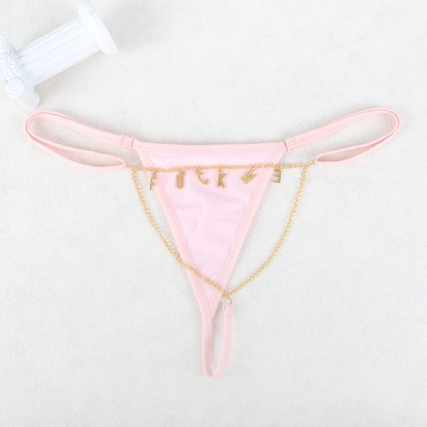 Custom Letter Thong: Sexy Personalized Initial Pendant Underwear - Image 2