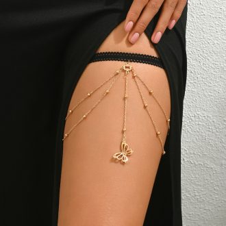 Boho Butterfly Leg Chain - Multi-Layered Tassel Thigh Jewelry