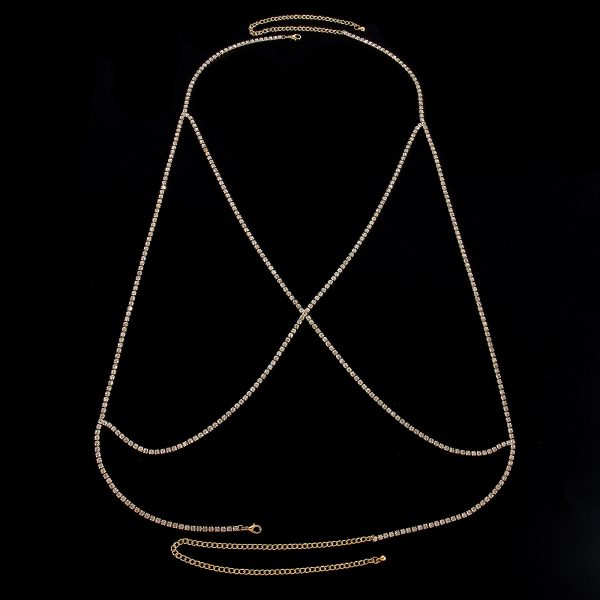 Sexy Rhinestone Body Chain: Personalized Chest Jewelry for Women - Image 6