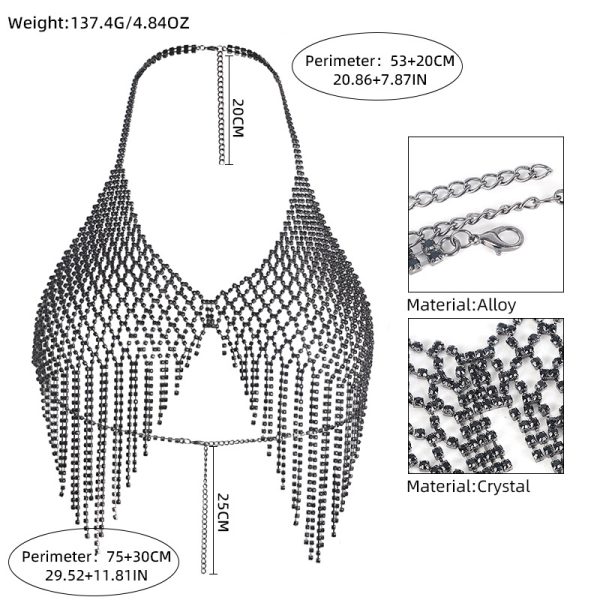 Sparkling Rhinestone Bra Chest Chain: Sexy Diamond Bikini Body Jewelry - Image 4