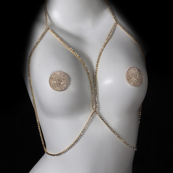 Sexy Rhinestone Body Chain: Personalized Chest Jewelry for Women - Image 10