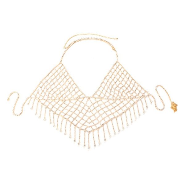 Rhinestone Body Chain Bikini: Sexy Hollow Chest Jewelry for Women