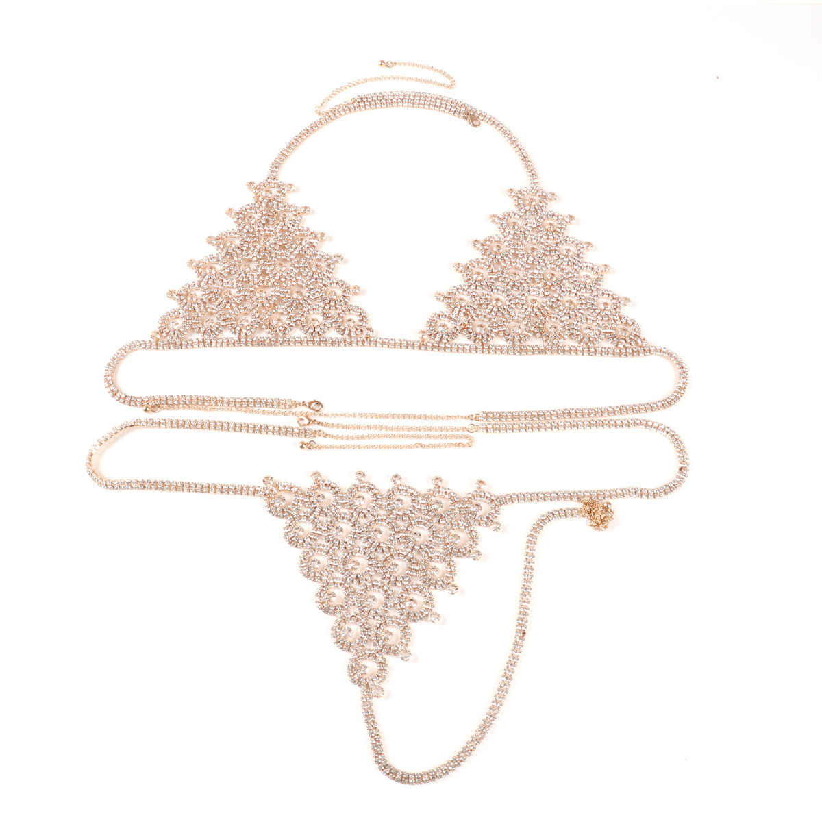 Rhinestone Body Chain Bra: Sexy Diamond Bikini Top for Women - Image 5