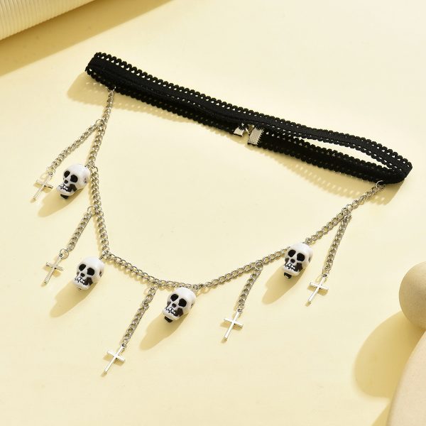 Skull Cross Pendant - Personalized Halloween Jewelry Leg Ring H0038 - Image 4