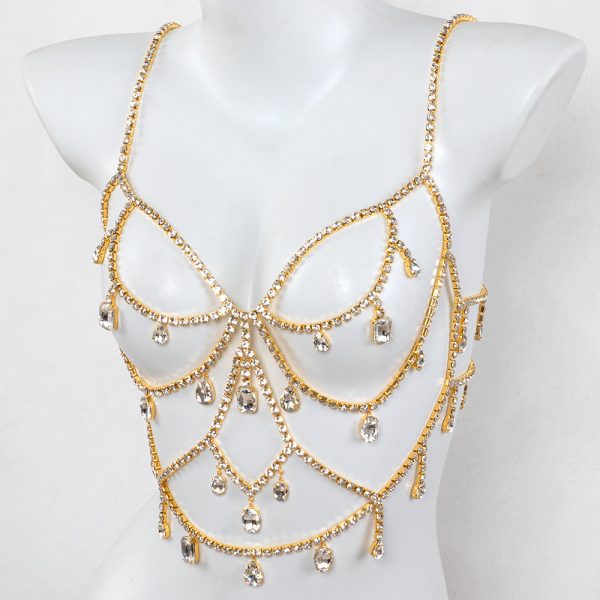 Dazzling Rhinestone Body Chain: Sexy Layered Chest Jewelry for Women - Image 6