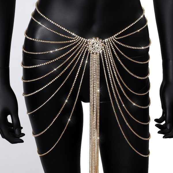 Diamond Body Chain: Sexy Rhinestone Tassel Waist Chain Skirt for Women - Image 2