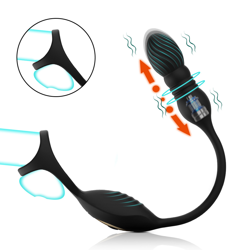 Remote Control Vibrating Cock Ring - Telescopic Pleasure Enhancer - Image 5