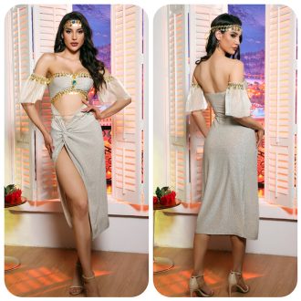 Cleopatra Goddess Dress: Strapless Long Sexy Nightclub Dance Dress