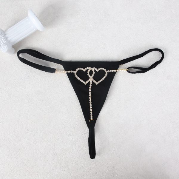 Valentine's Sexy Diamond Thong Body Chain: Exaggerated Gem Lingerie - Image 4
