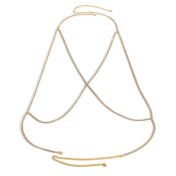 Sexy Rhinestone Body Chain: Personalized Chest Jewelry for Women - Image 5
