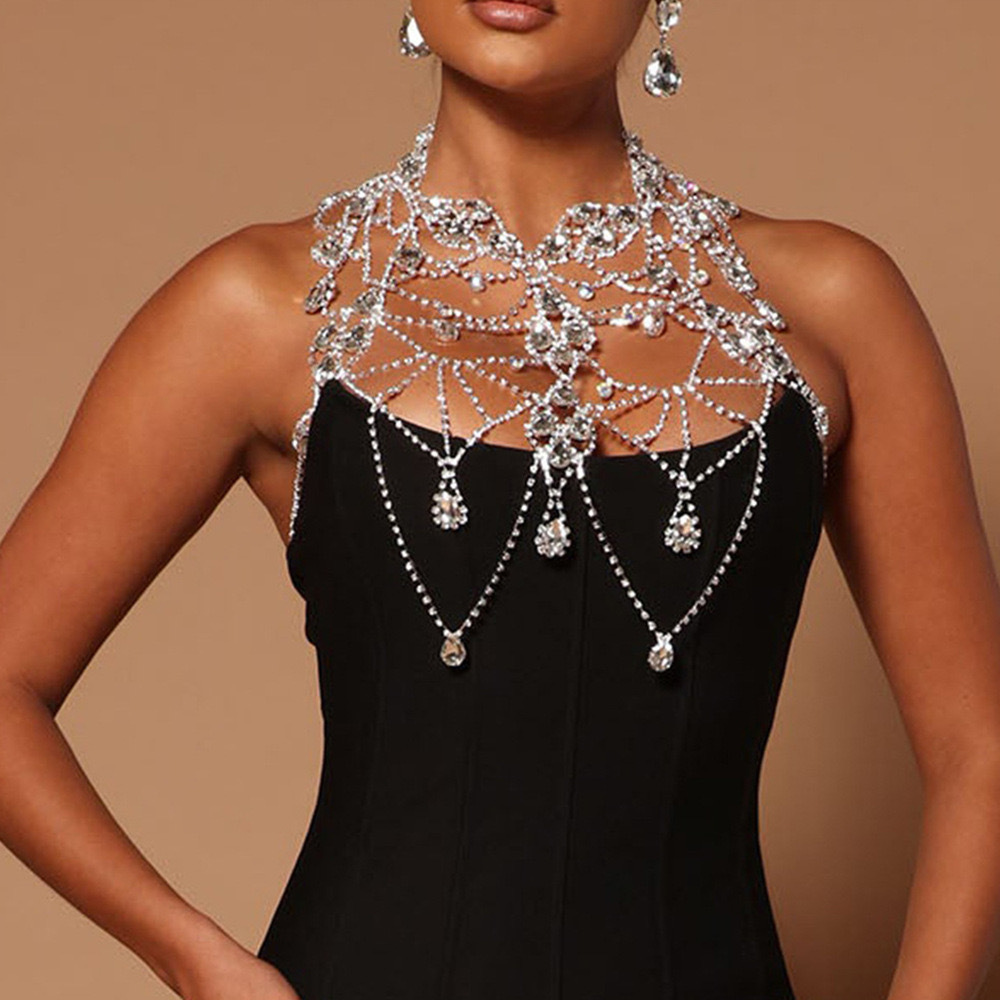 Rhinestone Body Chain: Sexy Layered Chest Jewelry for Women