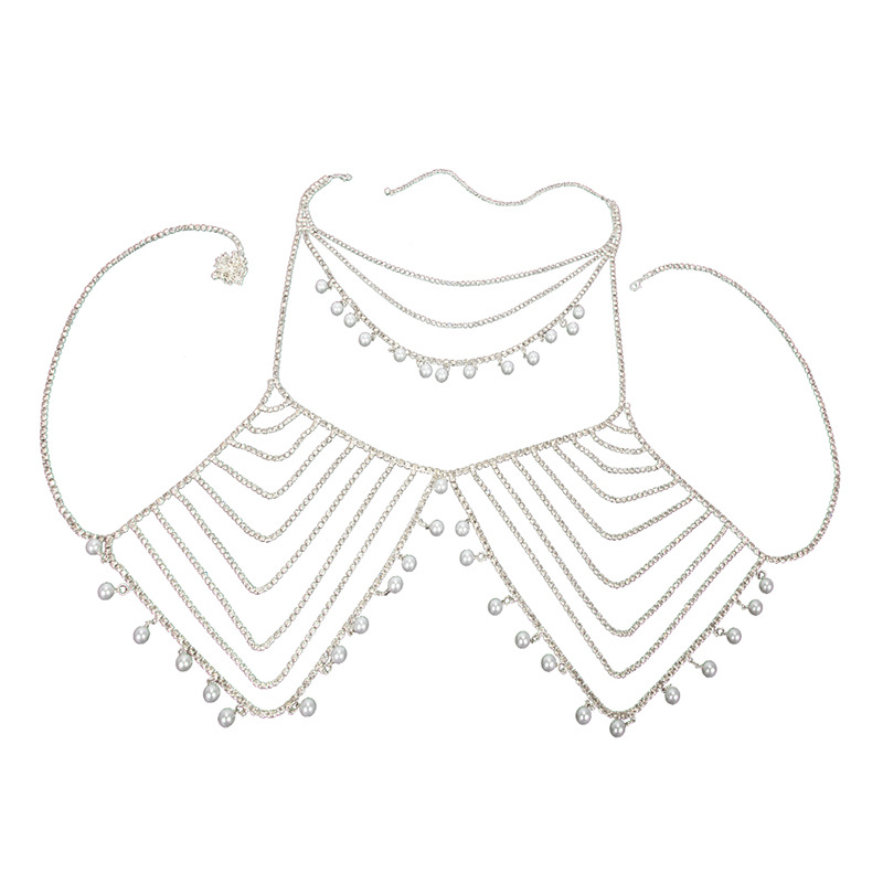 Rhinestone Pearl Body Chain: Sexy Beach Bikini Jewelry Set - Image 5