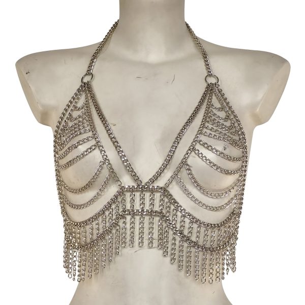 Sexy Body Chain: Hollow Metal Breast Chain - Hot Girl Temptation DL0066 - Image 6