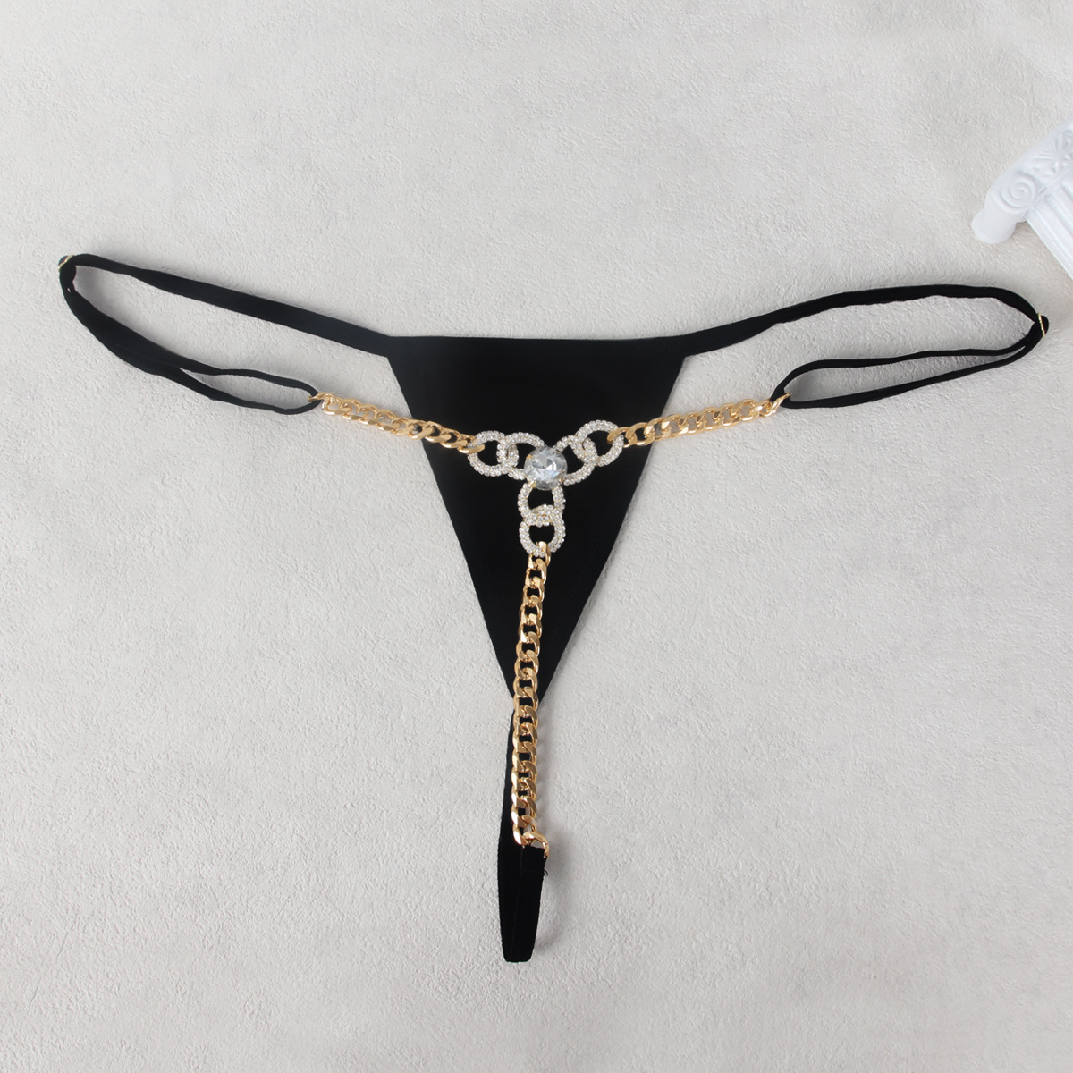 2024 Rhinestone Body Chain Thong: Sexy Lace Panty for Nightclub Spice - Image 3