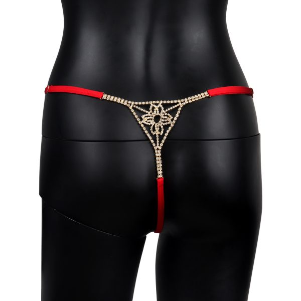 Rhinestone Flower Body Chain Thong - Sexy European American Body Jewelry - Image 3