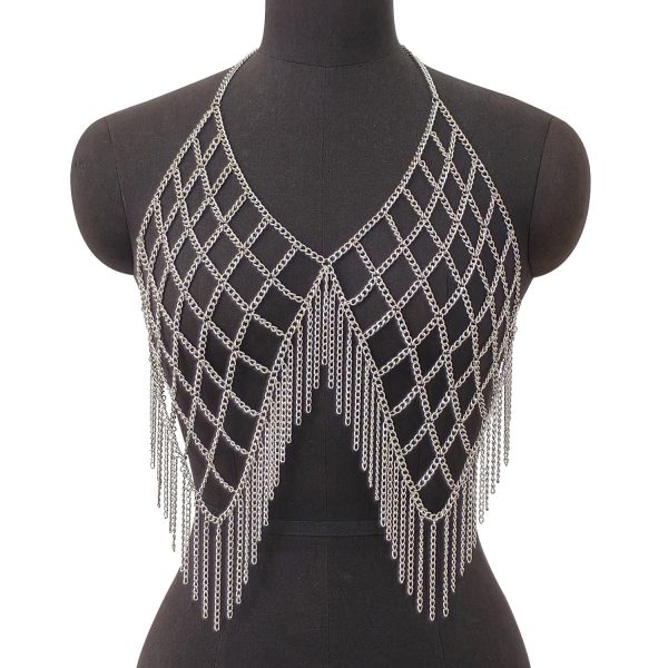 Diamond Mesh Body Chain: Sexy Tassel Hollow Chest Chain for Summer - Image 6