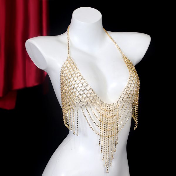 Rhinestone Body Chain: Sexy Diamond Chest Jewelry for Beach & Nightclub