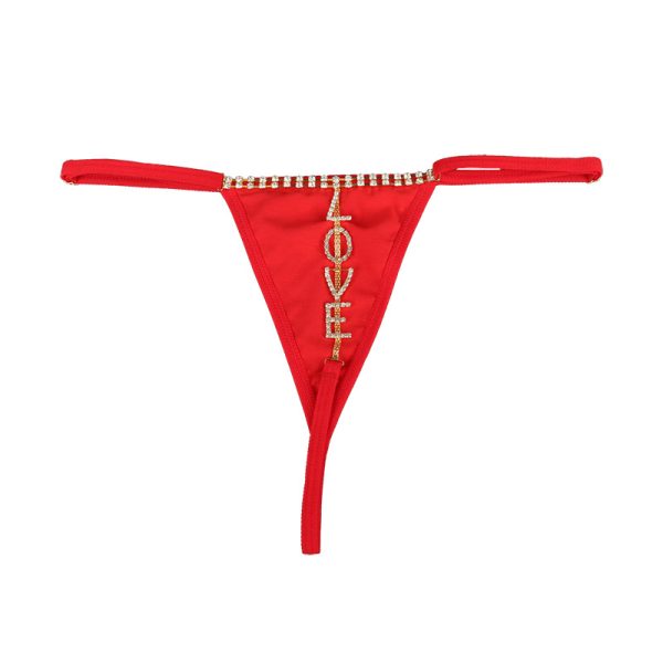 Diamond LOVE Thong Body Chain - Sexy Rhinestone Lingerie Accessories - Image 6