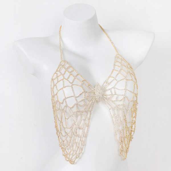Butterfly Rhinestone Bra Chain: Sexy Crystal Body Jewelry for Parties - Image 3