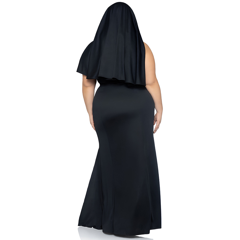Plus Size Sexy Nun Costume Lingerie Halloween Cosplay - Image 3
