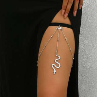 Dark Snake Thigh Chain: Sexy Disco Pendant Body Jewelry for Women
