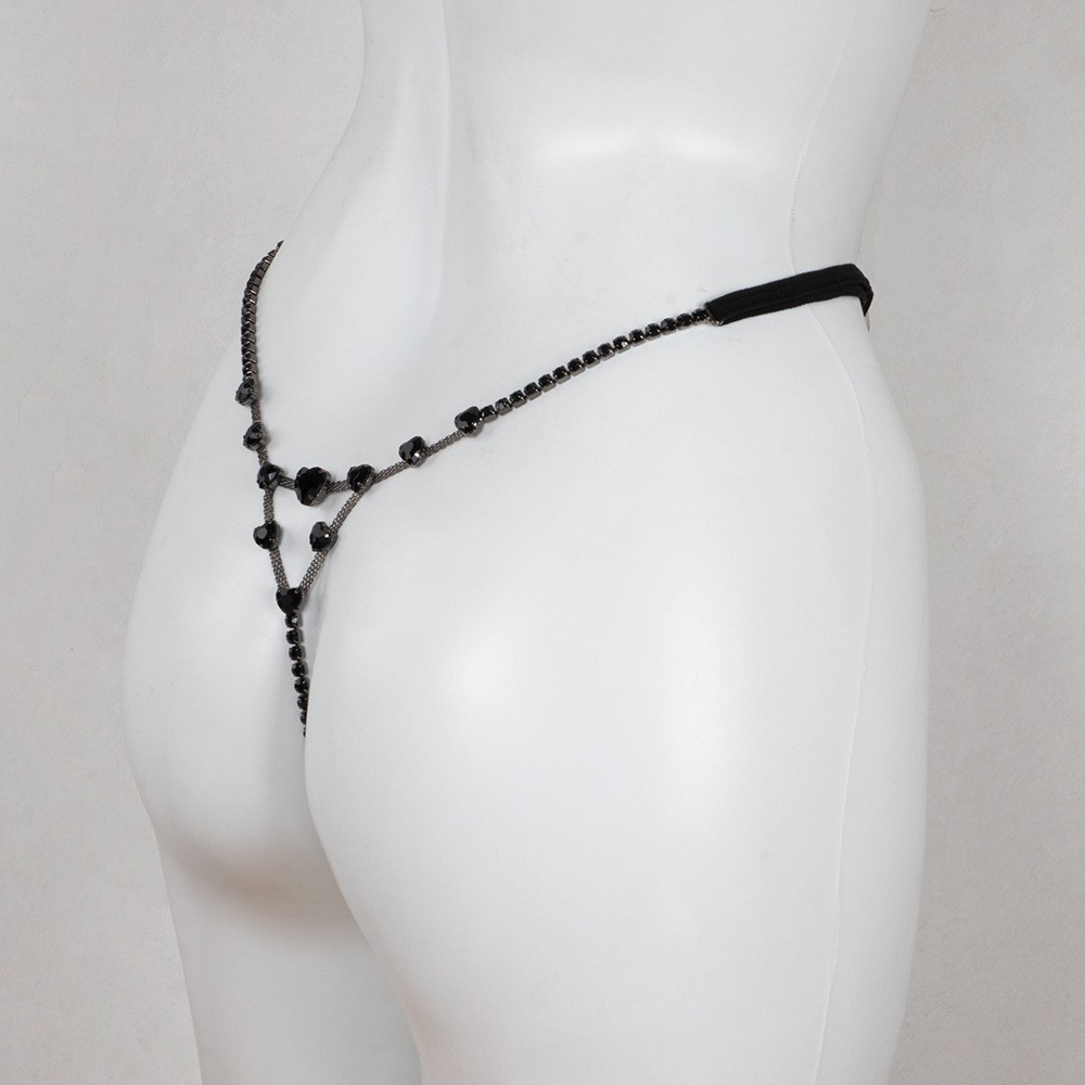 Rhinestone Thong Bikini Body Chain: Sexy Diamond Lingerie - Image 4