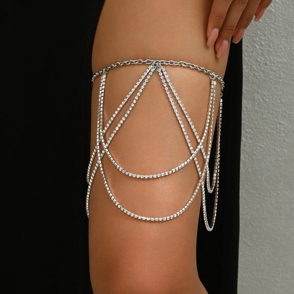 Rhinestone Thigh Chain: Multi-Layer Body Chain - Fashion Personality H0001 - Image 3